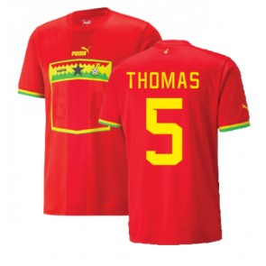 Ghana Thomas Partey #5 Koszulka Wyjazdowych MŚ 2022 Krótki Rękaw